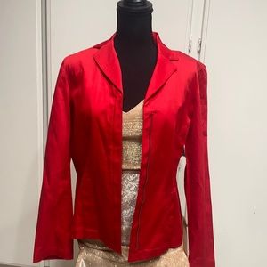 Red Zip Blazer
